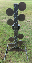 Load image into Gallery viewer, Magnum Target 3/8" AR500 Portable Revolving Plate Rack “No Weld” Reactive Steel Shooting Target w/ 6in Paddles (RPR-8)