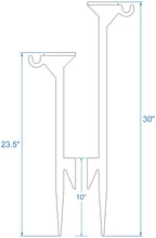 Load image into Gallery viewer, 30" Tall Heavy Duty Metal Knockover / Hanger Stands for Steel Targets - 2 or 4 pc (STD2NP-HOOK-30IN) (STD4NP-HOOK-30IN)