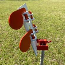 Load image into Gallery viewer, Stringer 12"x18" 3/8" AR500 Steel Hostage Reactive Dueling Tree Shooting Target w/ T-post Mount (STR12x18TPM-KIT)