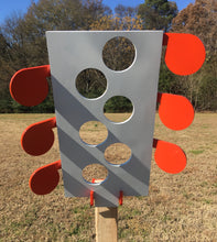 Load image into Gallery viewer, Stringer 12"x24" 3/8" AR500 Steel Hostage Reactive Dueling Tree Shooting Target w/ 2x4 Mount & Stand (STR12x24SM2x4-KIT)
