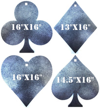 Load image into Gallery viewer, 16" x 3/8" AR500 Cowboy Action CAS Club Heart Spade Diamond - Suit / Playing Card Steel Shooting Targets (SUIT16AR500-4PC)