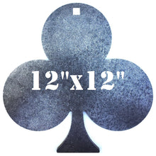 Load image into Gallery viewer, A 12inx12in 3/8in AR500 club steel shooting target silhouette with center hole for mounting, intended for use in shooting practice.