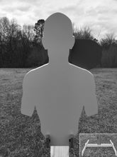 Load image into Gallery viewer, 12"x21" 3/8" AR500 Combatant Steel Hostage Reactive Shooting Target w/ 2x4 Mount & Stand (CSHT12x21SM2x4-KIT)