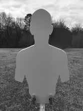 Load image into Gallery viewer, 12"x21" 3/8" AR500 Combatant Steel Hostage Reactive Shooting Target w/ T-post Mount (CSHT12x21TPM-KIT)