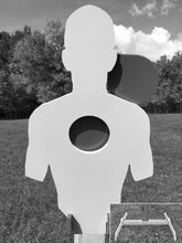 Load image into Gallery viewer, 16"x30" 3/8" AR500 FULL SIZE Combatant Steel Hostage Reactive Shooting Target w/ 2x4 Mount & Stand (CSHT16x30SM2x4-2DT-LONGLEG-KIT)