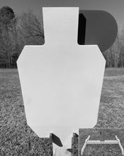 Load image into Gallery viewer, 12"x20" IDPA 2/3 Scale 3/8" AR500 Steel Hostage Reactive Shooting Target w/ 2x4 Mount & Stand (HT12x24SM2x4-1DT-KIT)