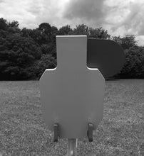 Load image into Gallery viewer, 7"x12" IDPA 3/8" AR500 Steel Hostage Reactive Shooting Target w/ T-post Mount (HT7x12TPM-KIT)