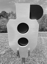Load image into Gallery viewer, Zipper 9.5"x17" 3/8" AR500 IDPA Steel Hostage Reactive Dueling Tree Shooting Target w/ T-post Mount (ZPR10x18TPM-KIT)