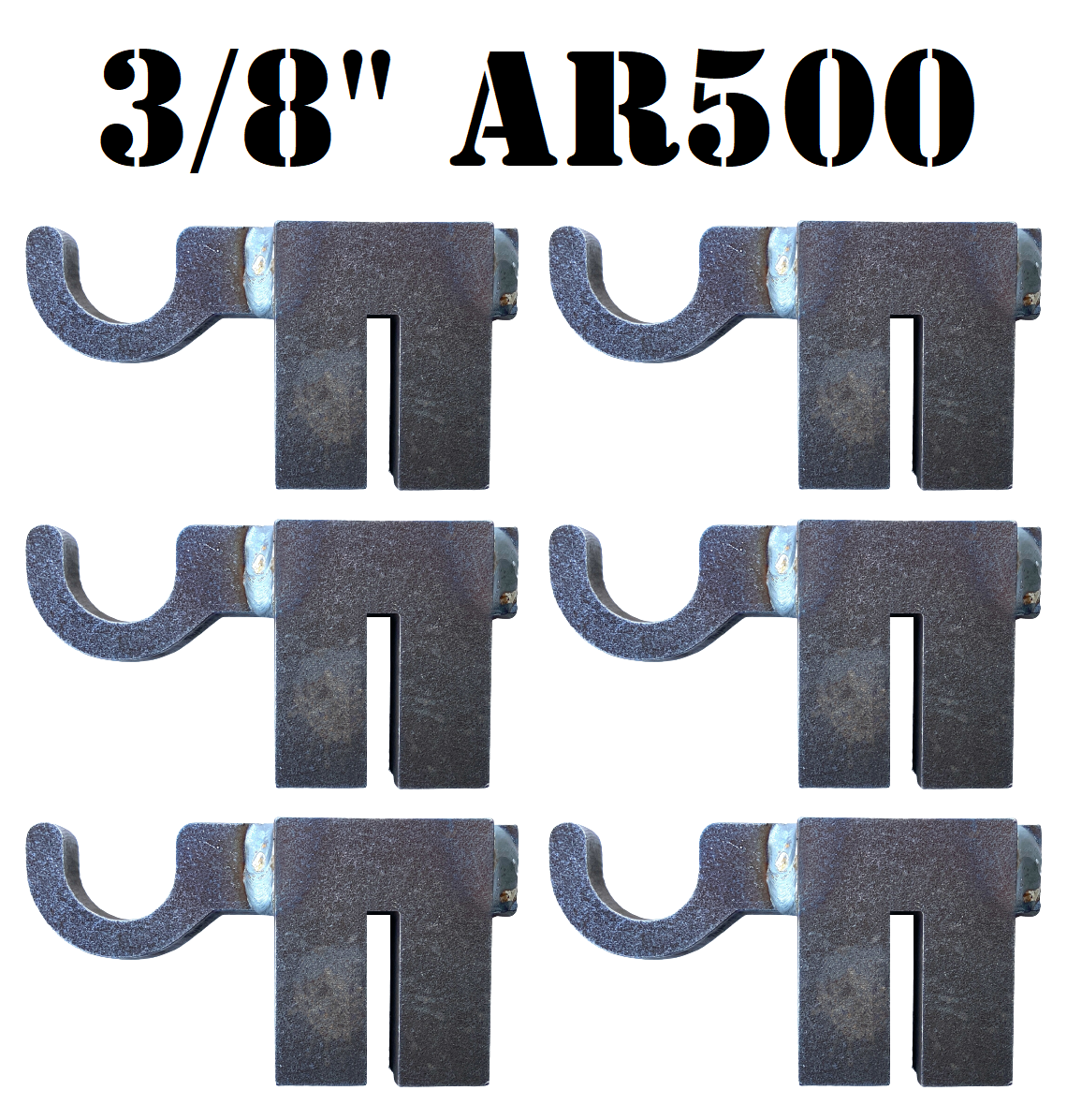 AR500 1/2" Steel Shooting Target Holder Set Of Two - Fits 3/4" Pipe, Made In USA