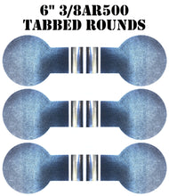 Load image into Gallery viewer, Magnum Target Six 6in AR500 Steel Target Tabbed Rounds for Plate Racks, Dueling Trees &amp; Swingers w/ Tubes - TR66AR500T
