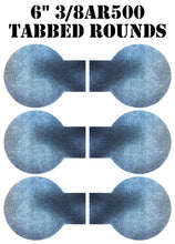 Load image into Gallery viewer, Magnum Target 6" x 3/8" AR500 Steel Target Tabbed Rounds for Plate Racks, Dueling Trees & Swingers (TR66AR500)