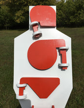 Load image into Gallery viewer, Triple Tap 12"x24" 3/8" AR500 Steel Hostage Reactive Vitals Shooting Target w/ T-post Mount (TTHT12x24TPM-KIT)