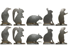 Load image into Gallery viewer, Varmit/Animal Silhouette Knockovers - 3/8in. Thk. PISTOL ONLY Mild Steel Shooting Targets 10pc (VARVAR10NP38)