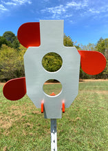 Load image into Gallery viewer, Zipper 9.5"x17" 3/8" AR500 IDPA Steel Hostage Reactive Dueling Tree Shooting Target w/ T-post Mount (ZPR10x18TPM-KIT)