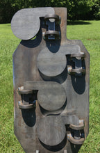 Load image into Gallery viewer, Zipper 13"x30" 3/8" AR500 Full Size IDPA Steel Hostage Reactive Dueling Tree Shooting Target w/ 2x4 Mount & Stand (ZPR13x30SM2x4-LONGLEG-KIT-NP)