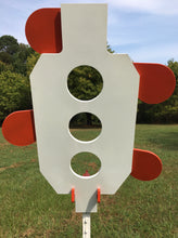 Load image into Gallery viewer, Zipper 13"x30" 3/8" AR500 Full Size IDPA Steel Hostage Reactive Dueling Tree Shooting Target w/ T-post Mount (ZPR13x30TPM-KIT)
