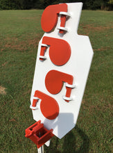 Load image into Gallery viewer, Zipper 13"x30" 3/8" AR500 Full Size IDPA Steel Hostage Reactive Dueling Tree Shooting Target w/ T-post Mount (ZPR13x30TPM-KIT)