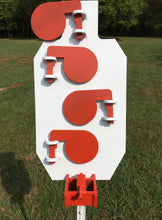 Load image into Gallery viewer, Zipper 13"x30" 3/8" AR500 Full Size IDPA Steel Hostage Reactive Dueling Tree Shooting Target w/ T-post Mount (ZPR13x30TPM-KIT)