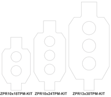 Load image into Gallery viewer, Zipper 9.5"x17" 3/8" AR500 IDPA Steel Hostage Reactive Dueling Tree Shooting Target w/ T-post Mount (ZPR10x18TPM-KIT)