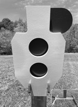 Load image into Gallery viewer, Zipper 9.5"x17" 3/8" AR500 IDPA Steel Hostage Reactive Dueling Tree Shooting Target w/ 2x4 Mount & Stand (ZPR10x18SM2x4-KIT)