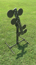 Load and play video in Gallery viewer, Magnum Target 3/8" AR500 Portable Revolving Plate Rack “No Weld” Reactive Steel Shooting Target w/ 6in Paddles (RPR-6)