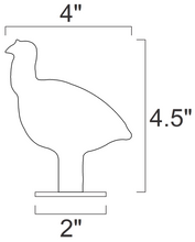 Load image into Gallery viewer, 4pc 1/5sc. NRA/IHMSA Metallic Silhouettes - 1/4" Mild Steel 22LR Rimfire Small Bore Animal Knockdown Targets (4W)