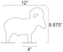Load image into Gallery viewer, 3/8sc IHMSA Metallic Silhouette Targets - 20pc Small Bore Pistol Knock-overs (3820NP-IHMSA)