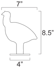 Load image into Gallery viewer, 3/8sc IHMSA Metallic Silhouette Targets - 20pc Small Bore Pistol Knock-overs (3820NP-IHMSA)