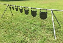 Load image into Gallery viewer, 3/8” AR500 4" Tall Steel Shooting Target Hanger Range Hooks 12pc for 3/4" EMT Conduit or 3/4" Pipe (1.050" OD) (CH12AR500)
