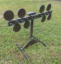 Load image into Gallery viewer, Magnum Target 3/8" AR500 Portable Revolving Plate Rack “No Weld” Reactive Steel Shooting Target w/ 6in Paddles (RPR-8)