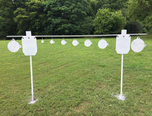 Load image into Gallery viewer, 3/8” AR500 4" Tall Steel Shooting Target Hanger Range Hooks 12pc for 3/4" EMT Conduit or 3/4" Pipe (1.050" OD) (CH12AR500)