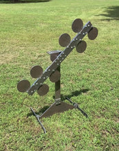 Load and play video in Gallery viewer, Magnum Target 3/8" AR500 Portable Revolving Plate Rack “No Weld” Reactive Steel Shooting Target w/ 6in Paddles (RPR-8)