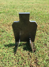 Load image into Gallery viewer, Magnum Target 7x12 IDPA 3/8" AR500 Hardened Steel Shooting Target w/ Metal Ground Range Stand for 3/4"EMT Conduit (GT7X121AR500EMT)