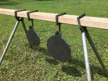 Load image into Gallery viewer, Magnum Target 3/8" AR500 2x4 Steel Shooting Target Gong Hanger Horizontal Hook Mounts 2pc Set (2x4-HHM2AR500)