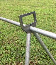 Load image into Gallery viewer, 3/8" AR500 Steel Shooting Target 2pc Stand Bracket Mounts for 2x4 & 3/4" Pipe (1.050") or 3/4" EMT Conduit (2x4-HCB2AR500)