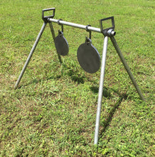 Load image into Gallery viewer, 3/8" AR500 Steel Shooting Target 2pc Stand Bracket Mounts for 2x4 & 3/4" Pipe (1.050") or 3/4" EMT Conduit (2x4-HCB2AR500)