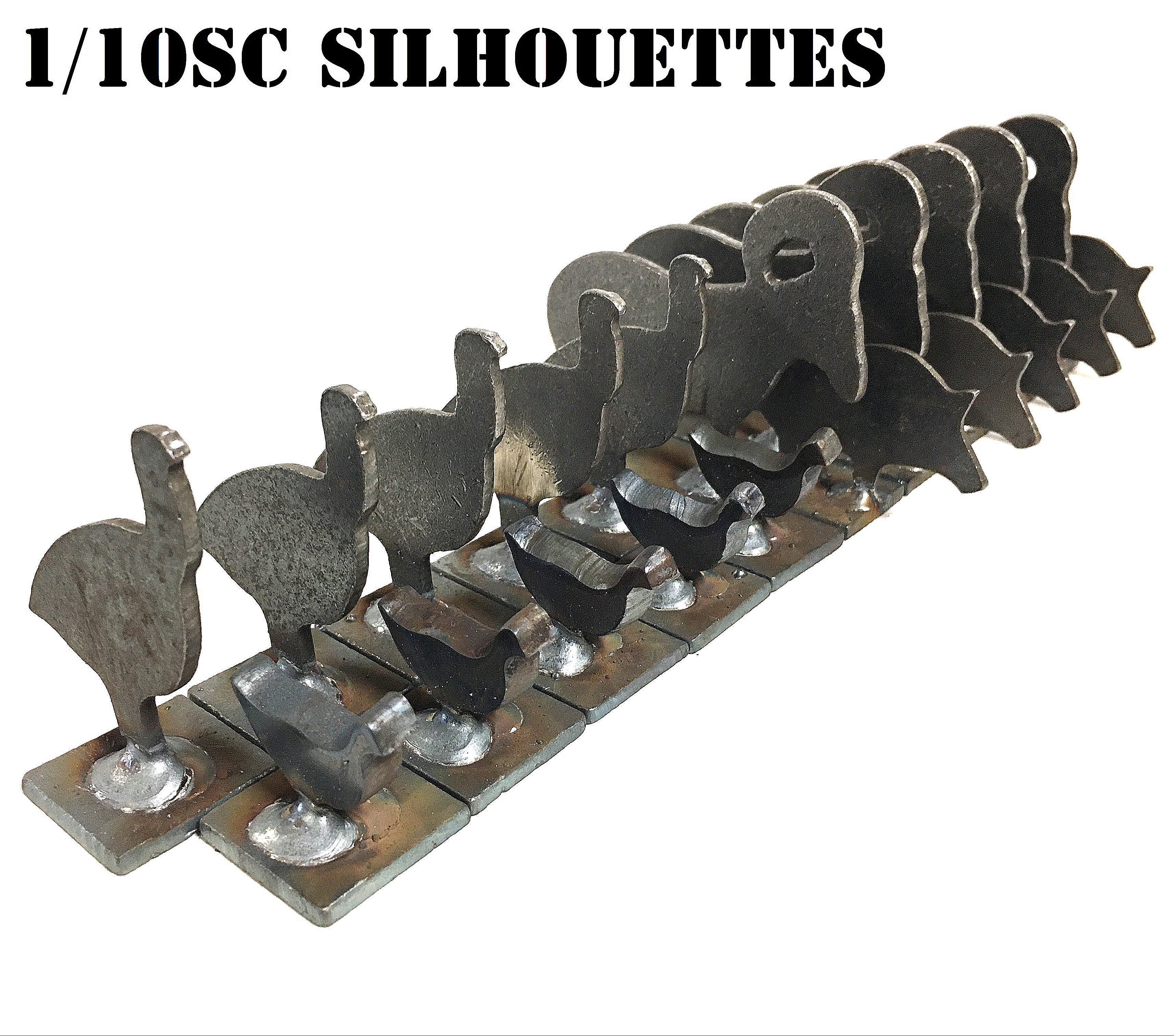1/10sc NRA/IHMSA Metallic Silhouette Steel Shooting Targets - 20pc Air ...