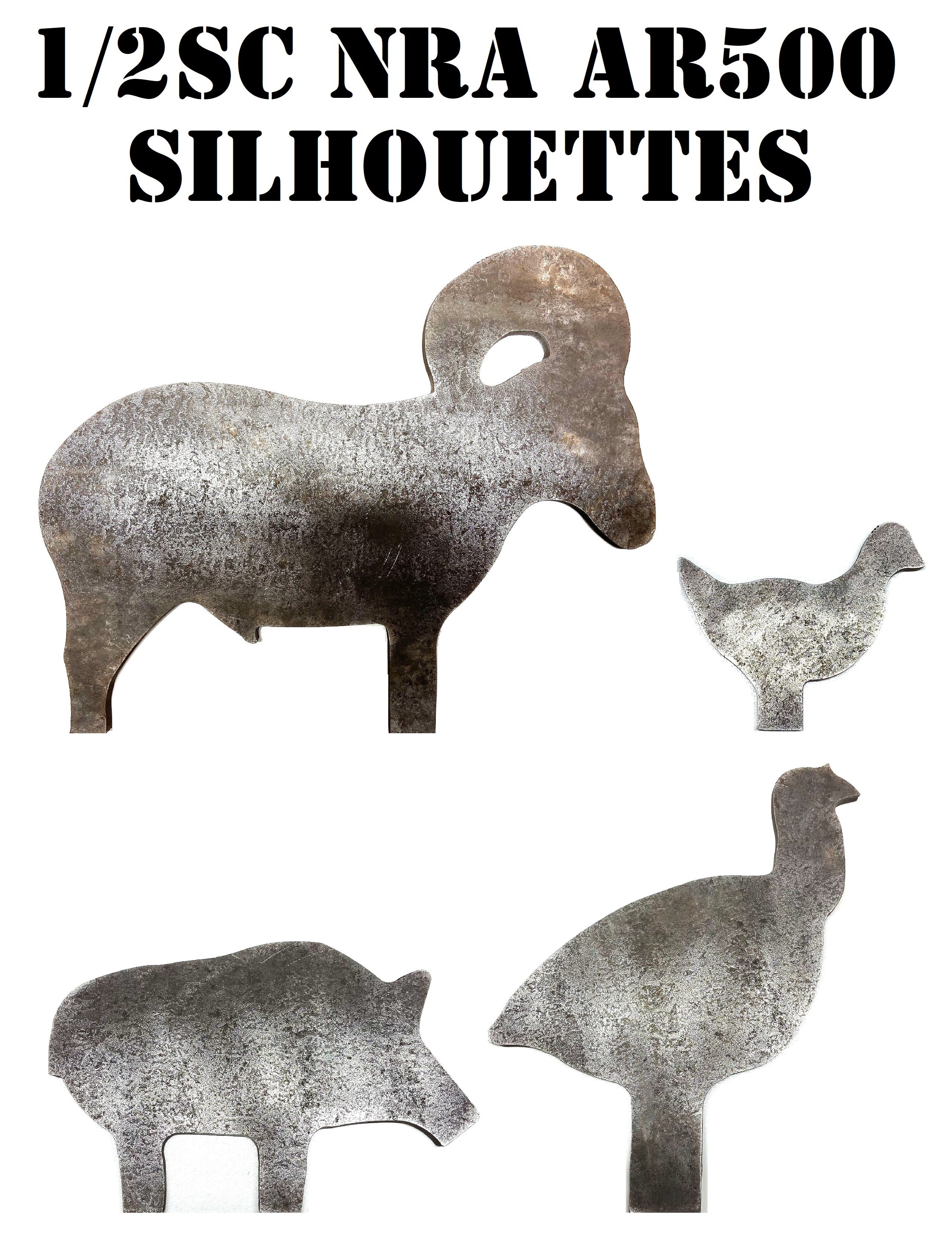 1/2sc IHMSA/NRA Metallic Silhouette Rifle Target Plates for Swingers ...