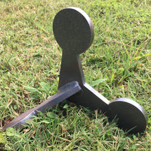 Load image into Gallery viewer, 3/8&quot; AR500 Reactive Steel Shooting Target - Welded Walking Flipping Jumping Jack 2.5&quot; Rounds 1pc (1-WJJ2.5AR500)
