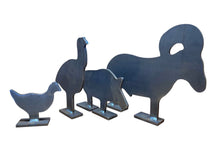 Load image into Gallery viewer, 4pc 1/2sc IHMSA/NRA Metallic Silhouette Targets - 3/8&quot; AR500 Steel Rifle Knockover Plates (124NP)
