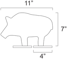 Load image into Gallery viewer, Magnum Target 1/2sc IHMSA/NRA Metallic Silhouette Rifle Targets Not Welded w/ Bases - 4pc 1/4&quot;A36 Steel - 124U-14IN
