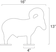 Load image into Gallery viewer, Magnum Target 1/2sc IHMSA/NRA Metallic Silhouette Rifle Targets Not Welded w/ Bases - 4pc 1/4&quot;A36 Steel - 124U-14IN
