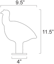 Load image into Gallery viewer, Magnum Target 1/2sc IHMSA/NRA Metallic Silhouette Rifle Targets Not Welded w/ Bases - 4pc 1/4&quot;A36 Steel - 124U-14IN
