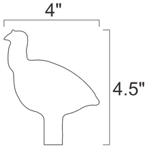 Load image into Gallery viewer, Magnum Target 1/5sc IHMSA/NRA Metallic Silhouette Targets - 4pc U-Weld Small Bore Rifle Knock-overs - 4U
