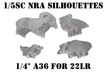 Load image into Gallery viewer, 1/5sc IHMSA/NRA 22LR Metallic Silhouette Target Rifle Plates 20pc - 20-PLATES
