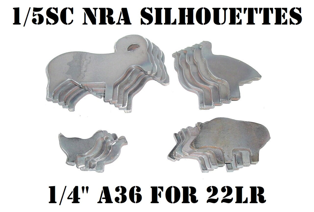 Magnum Target 1/5sc IHMSA/NRA 22LR Metallic Silhouette Target Rifle Plates 20pc - 20-PLATES