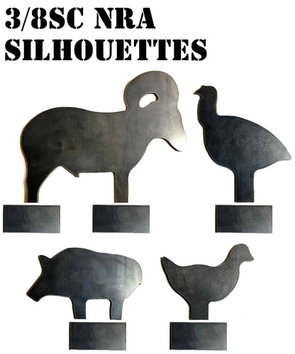 3/8 Scale NRA Metallic Silhouettes