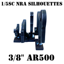 Load image into Gallery viewer, Magnum Target 3/8&quot; AR500 1/5sc. NRA/IHMSA Metallic Silhouette Steel Targets - 4pc Rifle Knockovers - 4NPAR500
