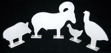 Load image into Gallery viewer, 1/5sc. NRA/IHMSA 3/8" AR500 Steel Metallic Silhouettes - .22LR/High Powered Pistol &amp; Rifle Animal Knock-down Targets - 4pc. Hardened Steel Plates (4WAR500)
