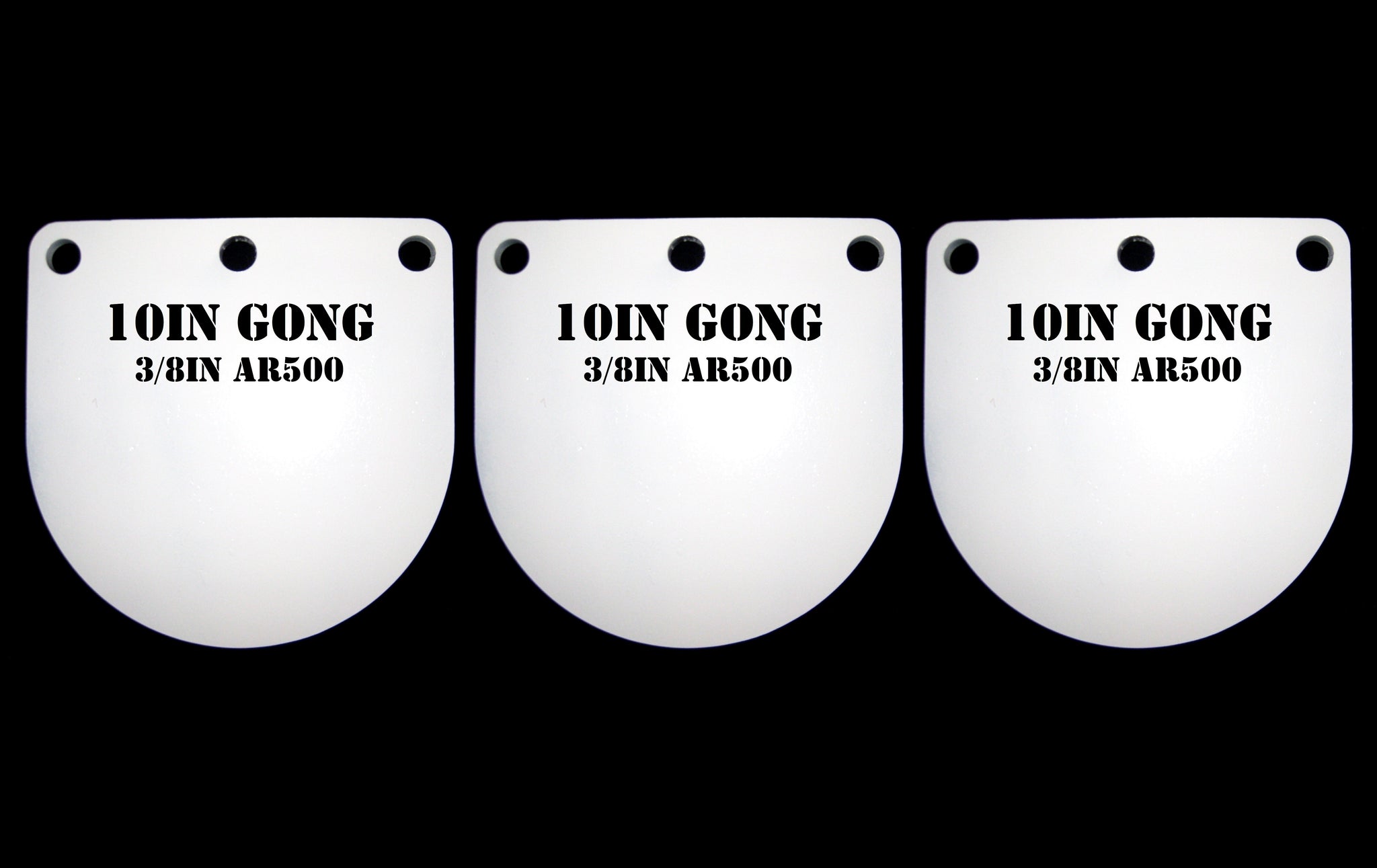 Magnum Target 6in., order 8in., and 10in. Steel Pistol Targets - 3pc. Steel Shooting Target Plates - H68103W